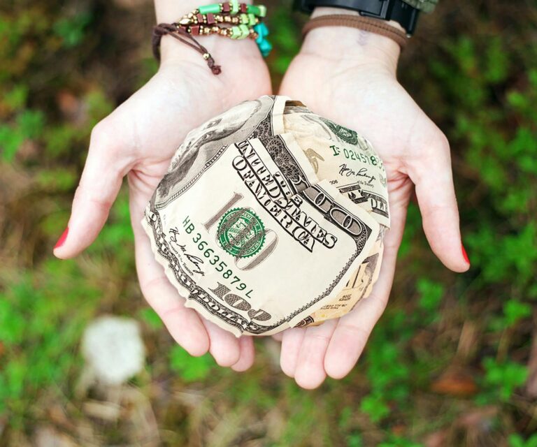 person holding u s dollar banknotes