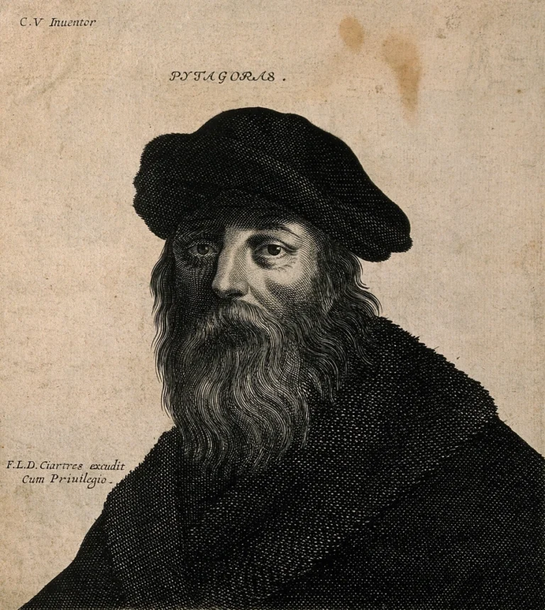 Pythagoras. Engraving attributed H. David